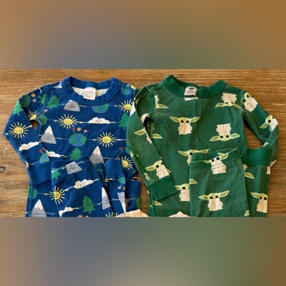 (2) SETS OF HANNA ANDERSSON ORGANIC COTTON PAJAMAS: HAPPY NATURE & GROGU, 3T